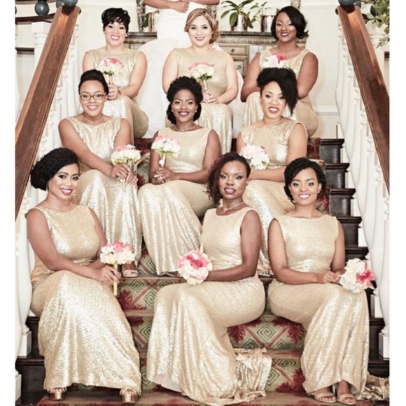 Vanel Designs Dresses & Skirts - Gold Sequin Dress